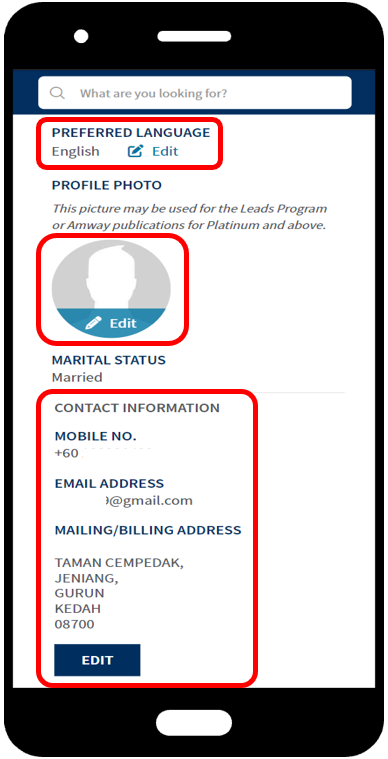 How do I change my personal information in my account? – Amway MSB